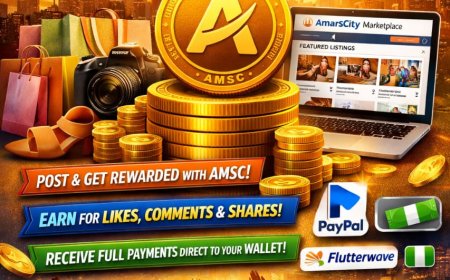 Make Money Faster Online: Sell Anything on AmarsCity Marketplace & Earn AmarsCoin (AMSC) Daily
