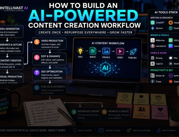 How to Build an AI-Powered Content Creation Workflow: The Complete Step-by-Step System for Creating Blogs, Videos, Images, and Social Media Content Faster