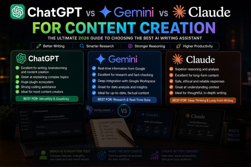 ChatGPT vs Gemini vs Claude for Content Creation: The Ultimate 2026 Guide to Choosing the Best AI Writing Assistant
