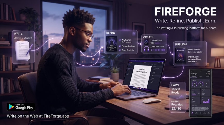 FireForge App for Authors: Write, Refine, Publish and Earn From Your Books